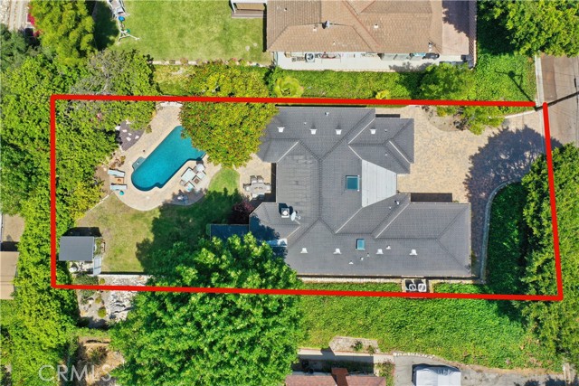 Aerial View - 13,001 Square Foot Lot