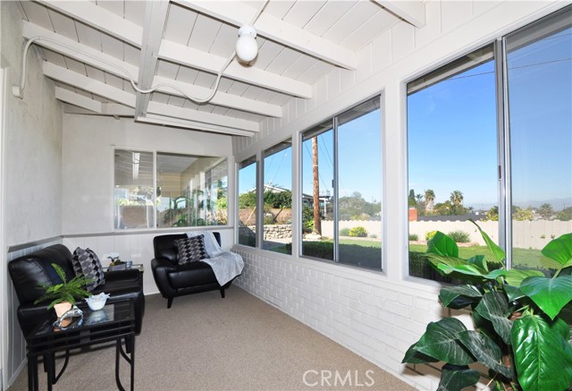 Sunroom off the living room to take in the views