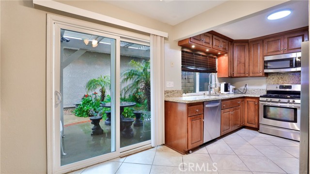 Kitchen with a Great View of the Patio