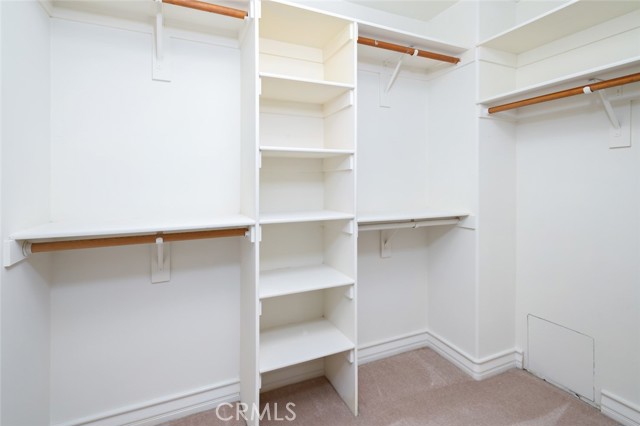 One of two closets