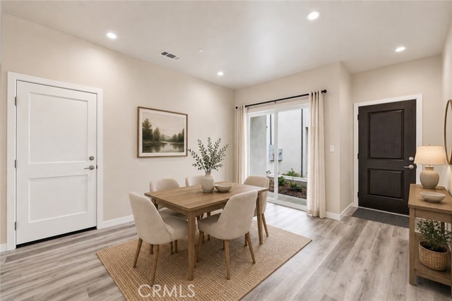 virtually staged dining room