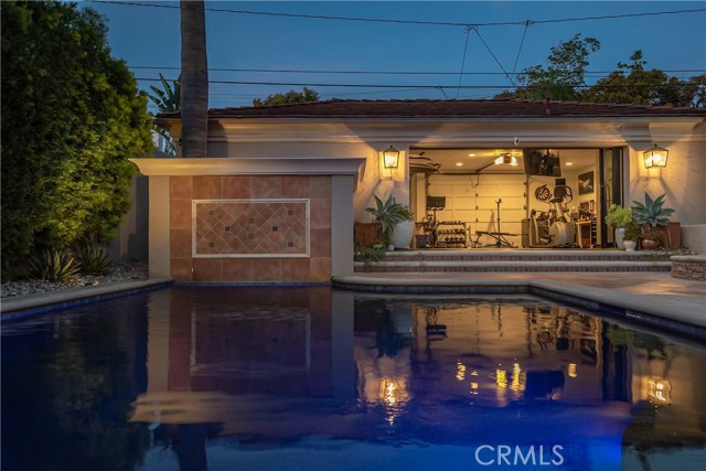 Sparkling heated pool