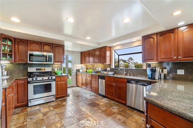 Beautiful kitchen with stainless steel appliances