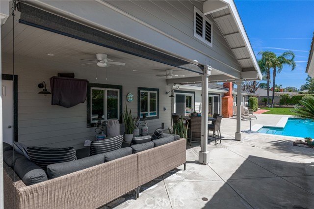 Covered patio area