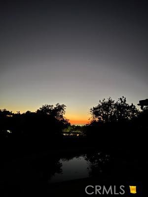 Sunset city lights from the pool.