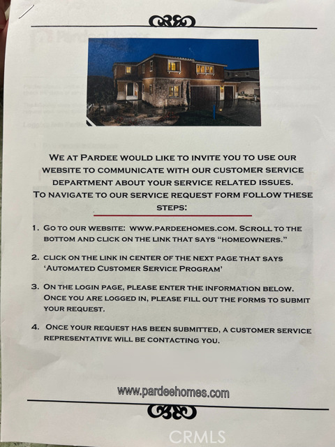 Pardee Homes Info
