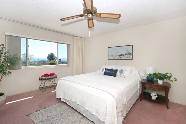 Primary bedroom with gorgeous view of the San Gabriel Valley