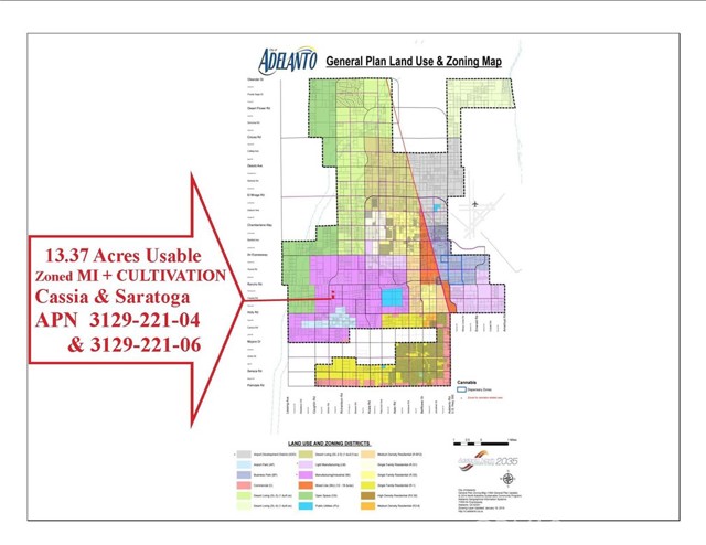 Detail Gallery Image 1 of 6 For 0 Cassia 13.37-Acres Rd, Adelanto,  CA 92301 - – Beds | – Baths