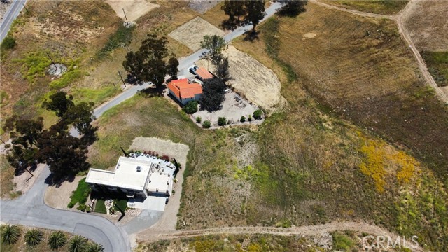 Bird's eye view, showing highlighted area, estimated lot lines from the Riverside County satellite overlays.