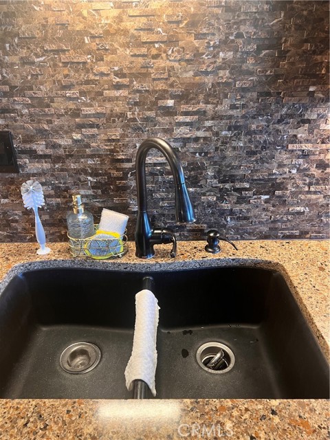 kitchen sink with back splash