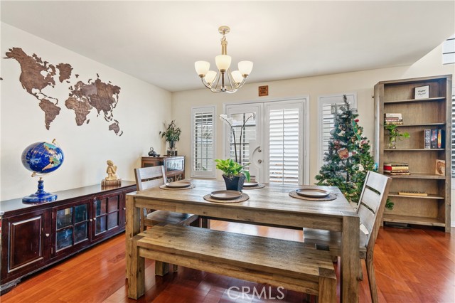 Dining Area with French Doors to Rear Patio