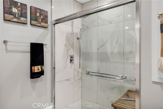 Walk in shower, fully remodeled.