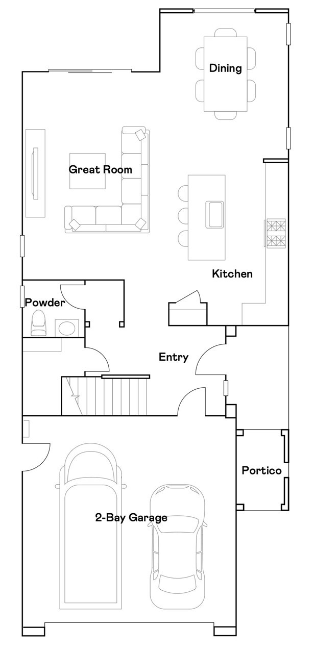 Residence 1 - Level 1 Floorplan