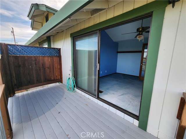 Private deck off of family room, perfect for a hot tub