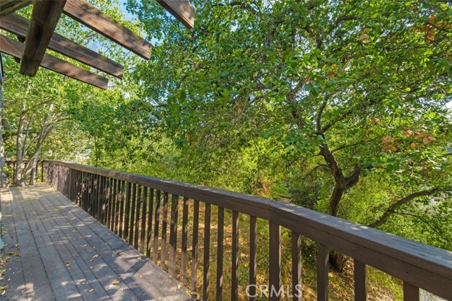 Picturesque deck overlooking the lush foliage