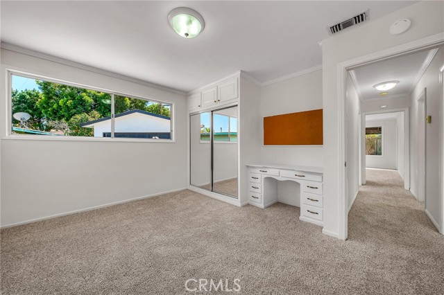 Bedroom #3 with closet and built in desk