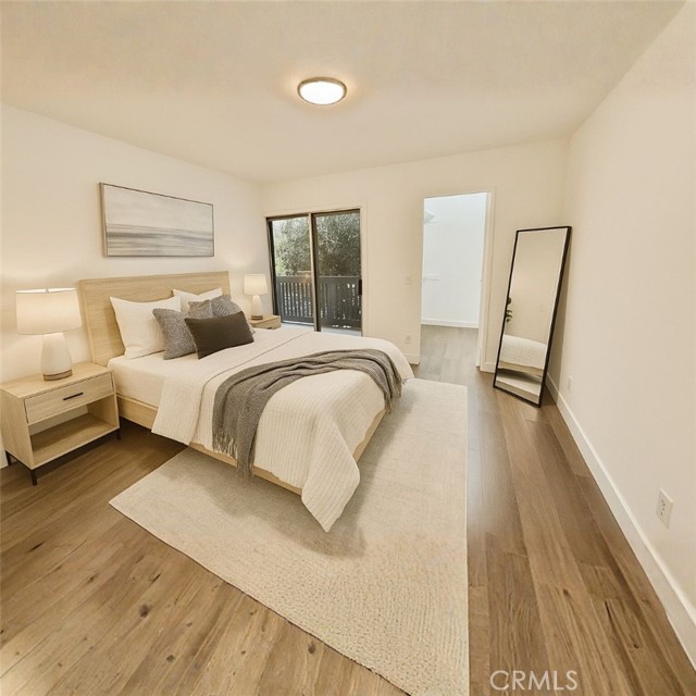 One bedroom with walk in closet(virtually staged)
