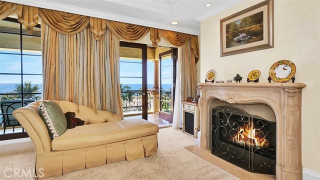 Master Bedroom with Fireplace & Balcony