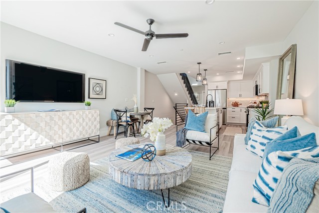 View of living area from balcony.
