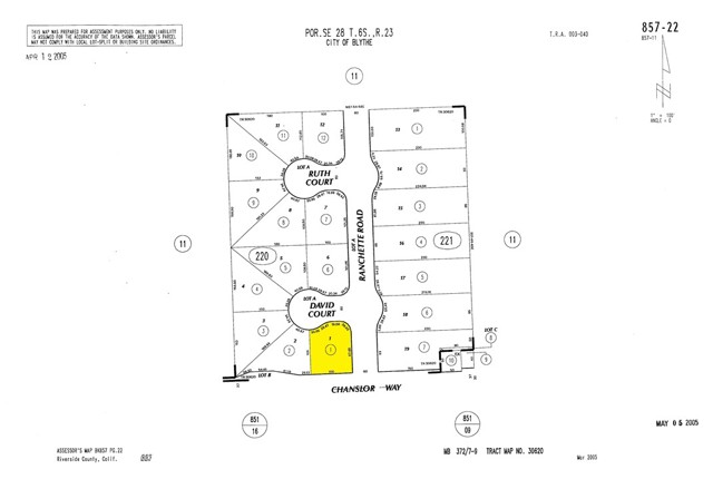 Detail Gallery Image 1 of 1 For 0 Ranchette Estates Lot #1, Blythe,  CA 92225 - – Beds | – Baths