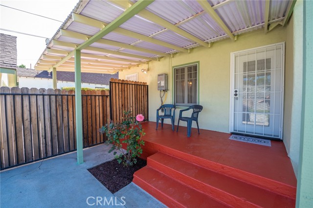 Porch outside kitchen and bedroom 3