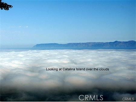 Looking at Catalina Island over the clouds