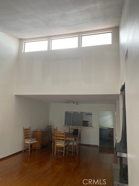 Cathedral ceilings in living room