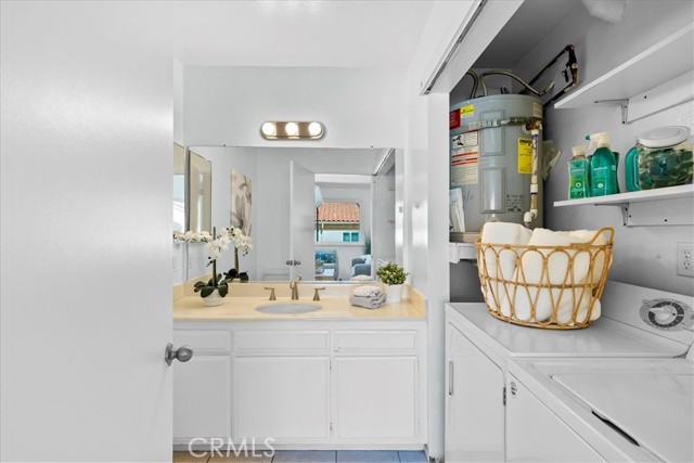 powder room and laundry room