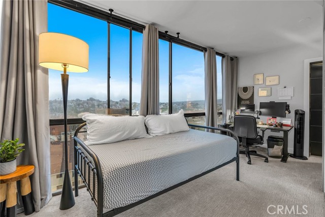 Guest bedroom with city views, Palos Verdes, Mountains and DTLA