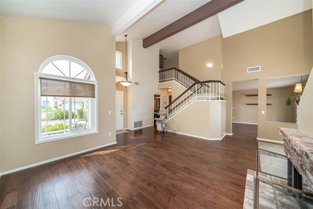 wood flooring at main level