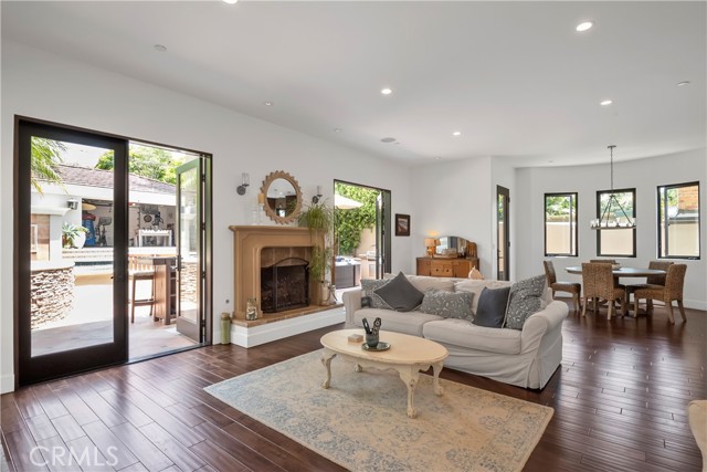 Open Family Room with Fireplace