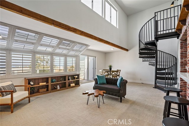 Two story ceilings bring light and openness