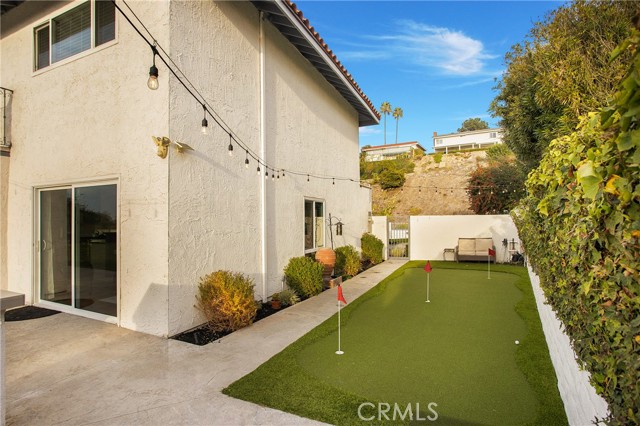 Putting green on sideyard