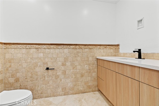 Guest bathroom with new vanity