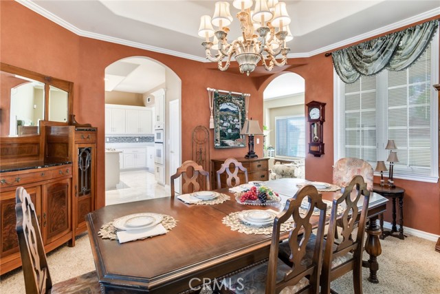Large Dining Room with Coffered Ceilings