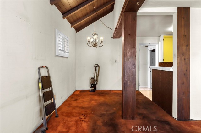 living room towards dining area