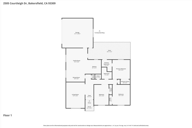 Detail Gallery Image 46 of 46 For 2505 Courtleigh, Bakersfield,  CA 93309 - 3 Beds | 2 Baths