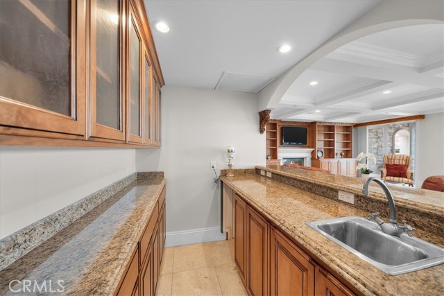 Bar off of Family Room with Sink