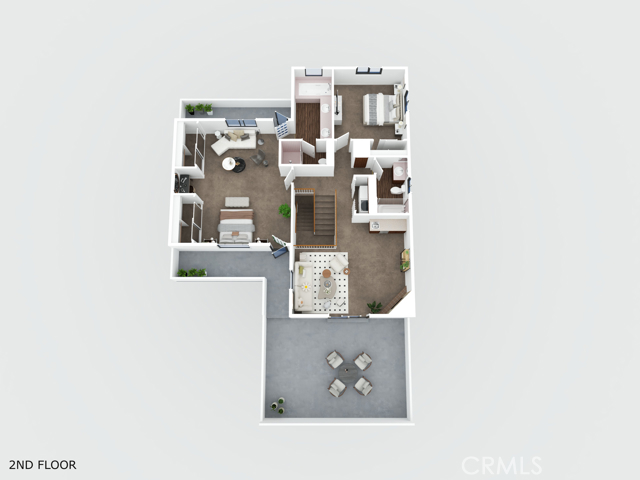 3D 2nd Floor Plan