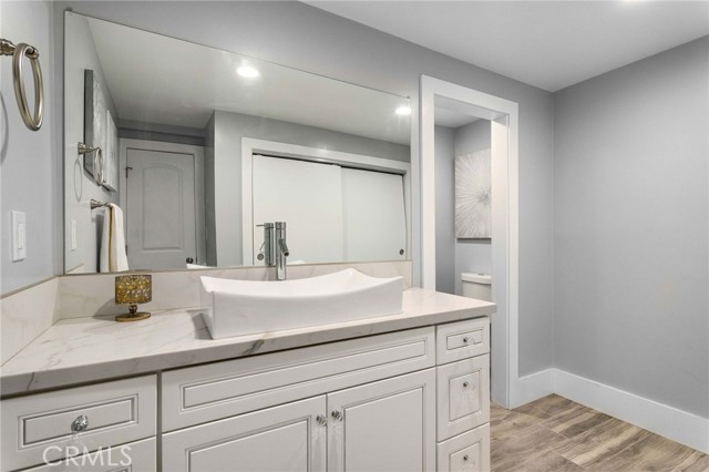 Bathroom #4 off of the Family room.