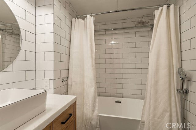 Soaking tub/shower combination!