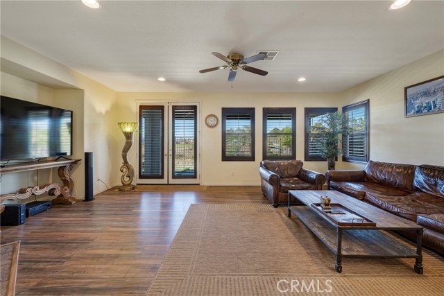 This is the family room where the family hangs out, puts their feet up and turns the sound up!