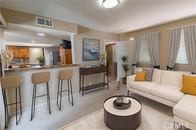 Virtually staged Den