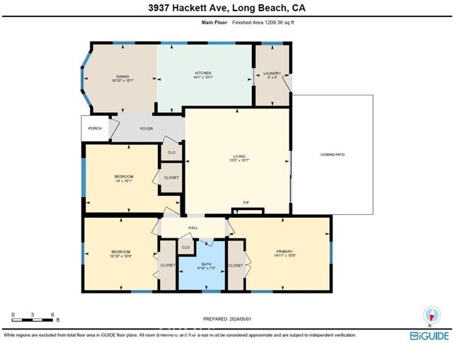 Detail Gallery Image 2 of 25 For 3937 Hackett Ave, Long Beach,  CA 90808 - 3 Beds | 1 Baths