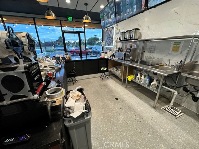 inside front counter