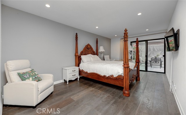 Spacious bedroom with sliders out to the patio!