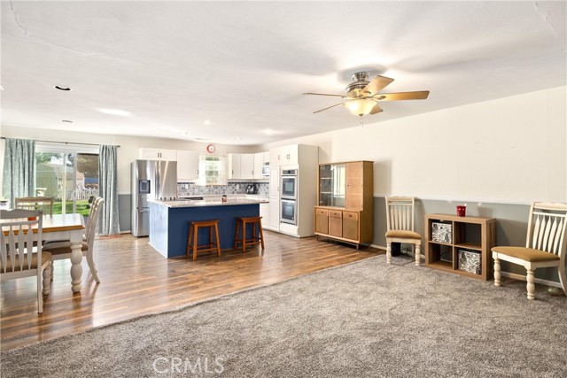 Living room open to kitchen