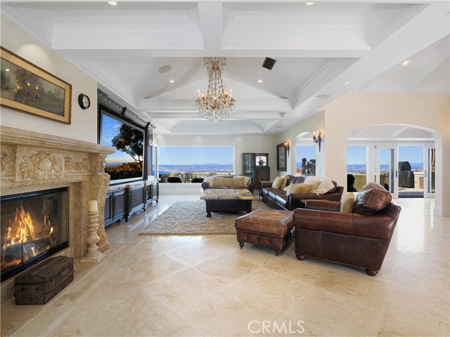View towards living room and front patio