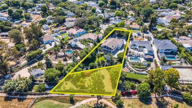 Lower portion of the lot can be graded, tiered, terraced, with a stable built for horses. The bridle trail runs along the eastern fence, with an existing gate