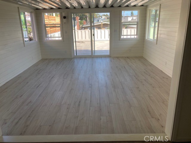 Sunroom with slider on to deck